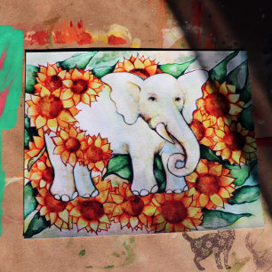 Sonnenblume Elephant Poster