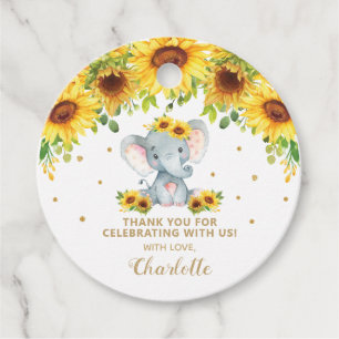 Sonnenblume Elephant Vielen Dank für Ihre Unterstü Geschenkanhänger