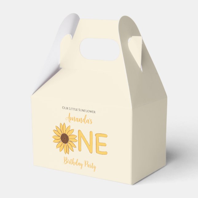 Sonnenblume Erster Geburtstag Geschenkschachtel (Vorderseite)