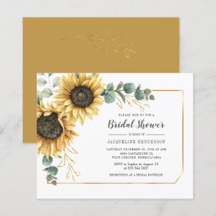 Sonnenblume Eukalyptus Bridal Dusche Einladung