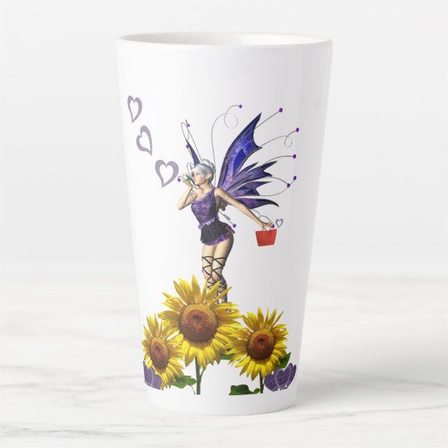 Sonnenblume Fairy Latte Tasse (Vorderseite)