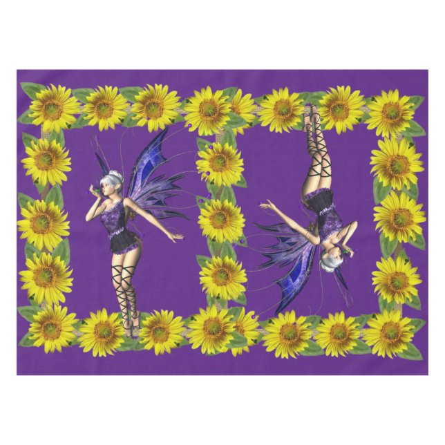 Sonnenblume Fairy Tablecloth Tischdecke (Vorderseite (Horizontal))