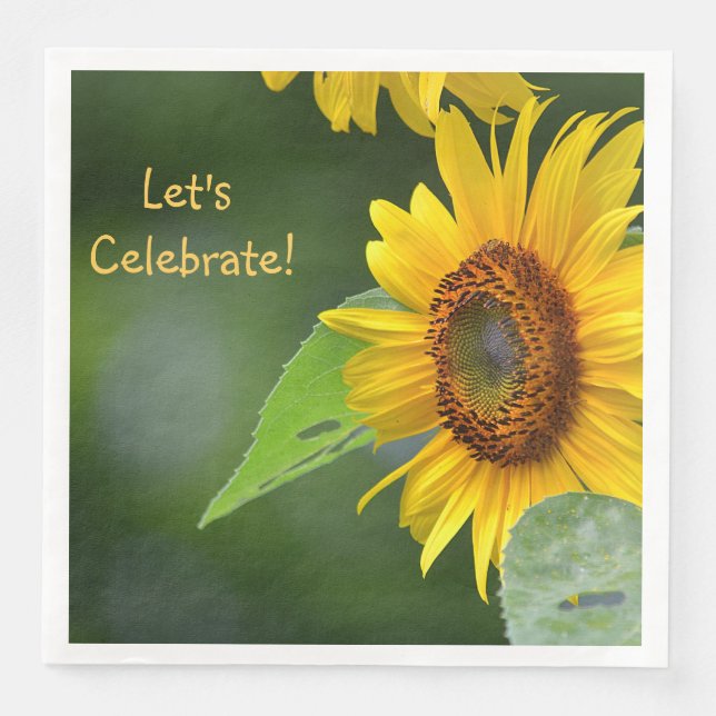 Sonnenblume feiern serviette (Vorderseite)
