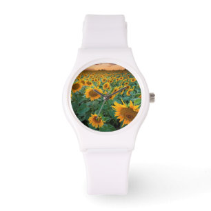 Sonnenblume-Feld in Longmont, Colorado Armbanduhr