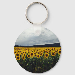 Sonnenblume-Feld-Schlüsselanhänger Schlüsselanhänger