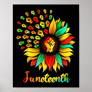 Sonnenblume Fist Juneteente Black History African Poster