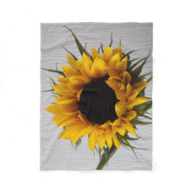Sonnenblume-Fleece-Decke