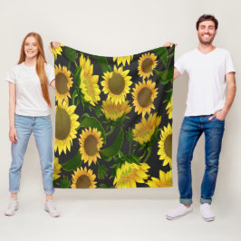 Sonnenblume Fleecedecke