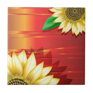 Sonnenblume Fliese