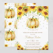 Sonnenblume Floral Kleine Pumpkin Baby Duschmädche