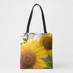 Sonnenblume-Foto-Gewohnheit ganz vorbei - drucken Tasche