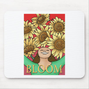 Sonnenblume Frau — Blühen! Mousepad