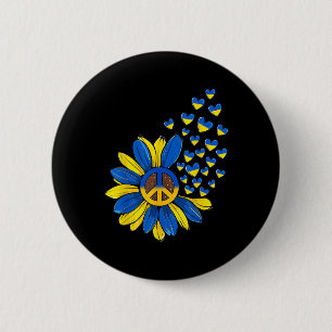 Sonnenblume Frieden Herz Liebe Ich stehe mit der U Button
