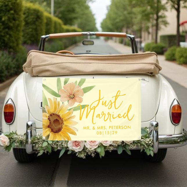 Sonnenblume Frisch Vermählt Auto Banner (Von Creator hochgeladen)