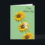 Sonnenblume Frohe Mutter Tag geklappte Grußkarte Karte<br><div class="desc">Sonnenblume Frohe Mutter Tag geklappte Grußkarte</div>