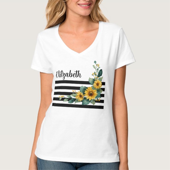Sonnenblume fröhlich T-Shirt (Vorderseite)