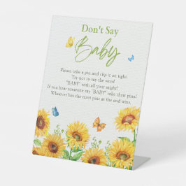 Sonnenblume Frühlingsblütendusche Spiel Sockelschild