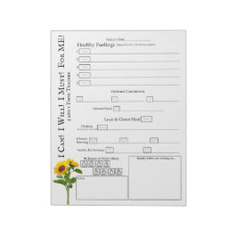 Sonnenblume für mich täglicher Nahrungssucher Notizblock
