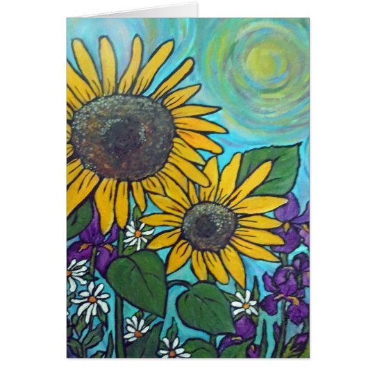 Sonnenblume-Garten-Karte Karte