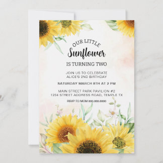 Sonnenblume Geburtstag Einladung Sommer Download