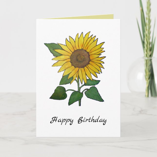 Sonnenblume Geburtstag Karte (Vorderseite)