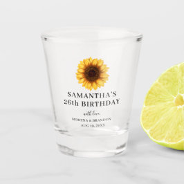 Sonnenblume Geburtstag Schnapsglas