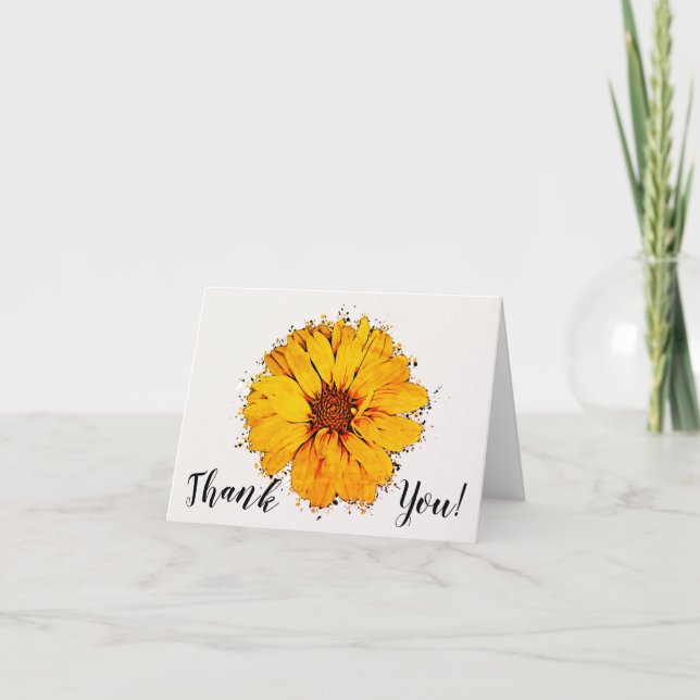 Sonnenblume geklappt Dankeschön Karte (Vorderseite)