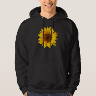 Sonnenblume-Gelb auf Schwarzem - kundengebundene Hoodie