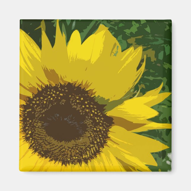 Sonnenblume Gelbe Blume Blüte Magnet (Vorne)