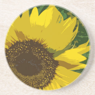 Sonnenblume Gelbe Blume Blüte Sandstein Untersetzer