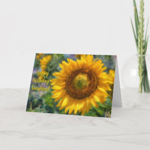 Sonnenblume Gelbe Blume Sonnenschein Geburtstag Karte