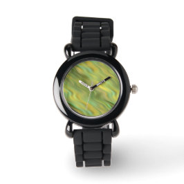 Sonnenblume Gelbe Wavy Textur Armbanduhr