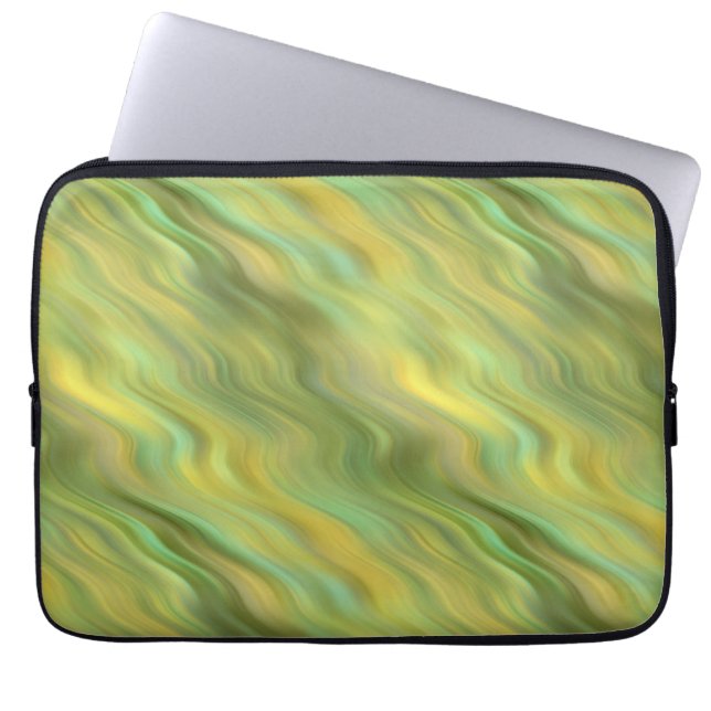 Sonnenblume Gelbe Wavy Textur Laptopschutzhülle (Vorderseite)