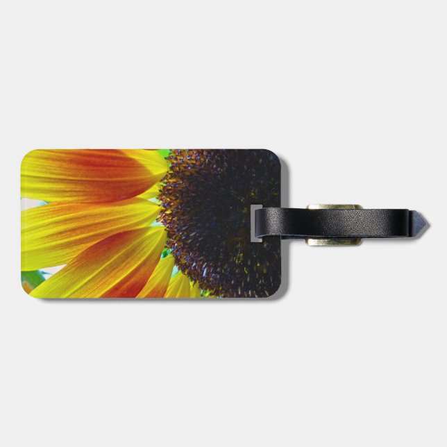 Sonnenblume Gepäckanhänger (Rückseite horizontal)