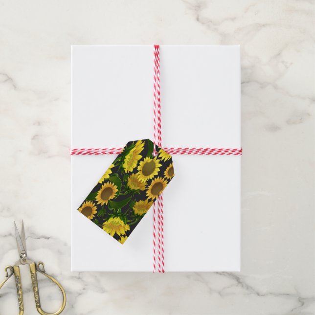 Sonnenblume Geschenkanhänger (Mit Garn)