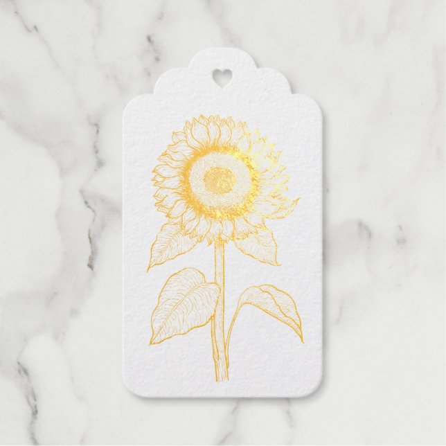 Sonnenblume Geschenkanhänger (Vorderseite)
