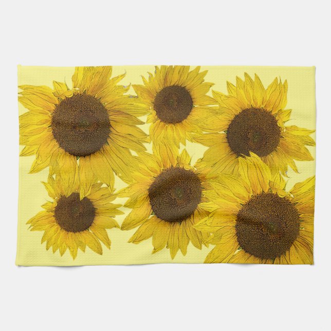 Sonnenblume Geschirrtuch (Horizontal)