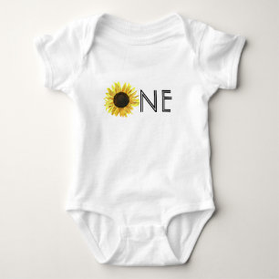 Sonnenblume gestrichen 1. Geburtstag Baby Strampler