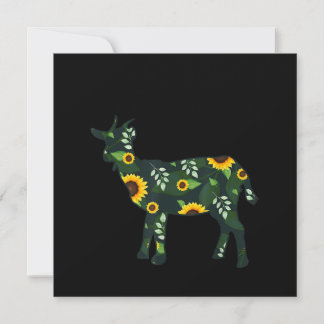 Sonnenblume Girl Floral Goat Kid Hawaiian Einladung