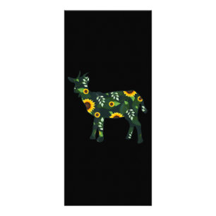 Sonnenblume Girl Floral Goat Kid Hawaiian Werbekarte