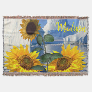Sonnenblume Glacier Throw Blanket Decke