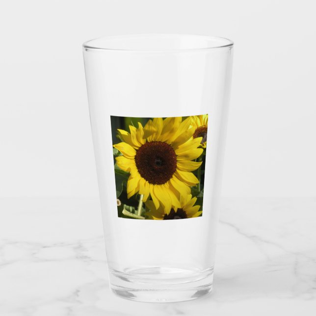 Sonnenblume Glas (Vorderseite)