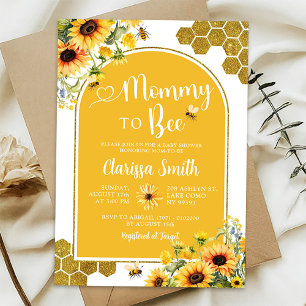 Sonnenblume Gold Mommy to Bee Baby Shower Einladung