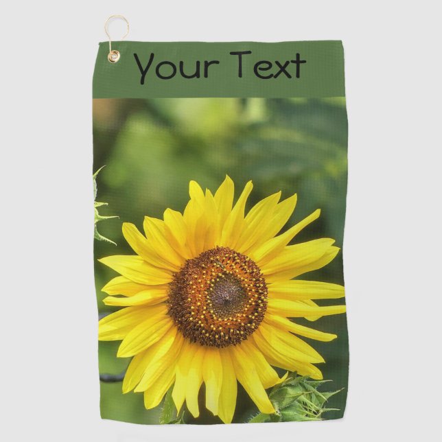 Sonnenblume Golfhandtuch (Vorderseite)