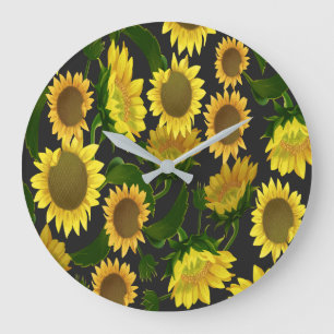 Sonnenblume Große Wanduhr