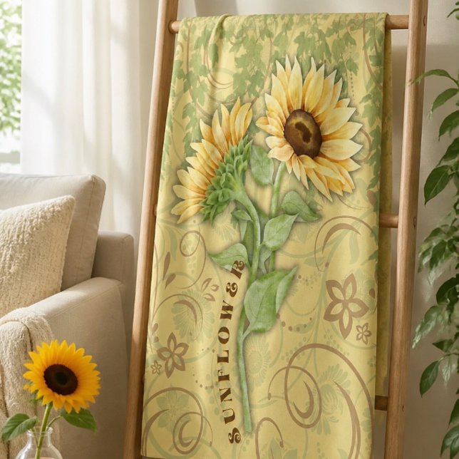 Sonnenblume Grosses Fleece Blanket (Von Creator hochgeladen)
