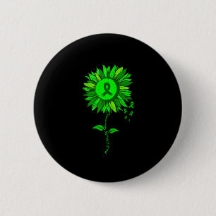 Sonnenblume grünes Band für psychische Gesundheit Button