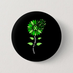 Sonnenblume grünes Band Zerebralparese CP-Bewussts Button
