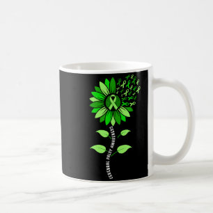 Sonnenblume grünes Band Zerebralparese CP-Bewussts Kaffeetasse
