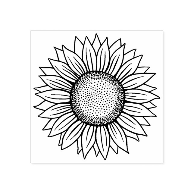 Sonnenblume Gummistempel (Prägung)